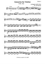 Concerto for Violin in E flat major (for String Quartet)