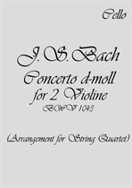 Concerto in D major for Two Violins (Arrangement for String Quartet)
